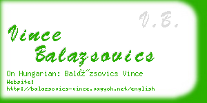 vince balazsovics business card